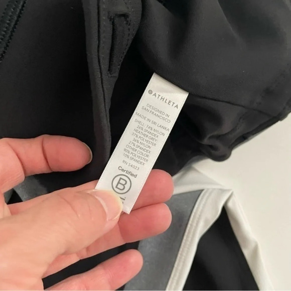 Athleta Crest Colorblock Tight Legging Black White - Picture 4 of 8